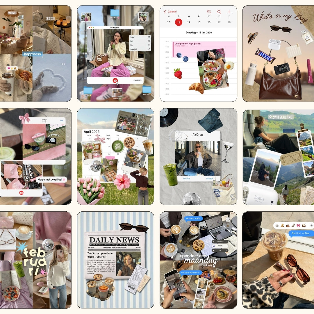 40 trendy iOS/ scrapbook Instagram template