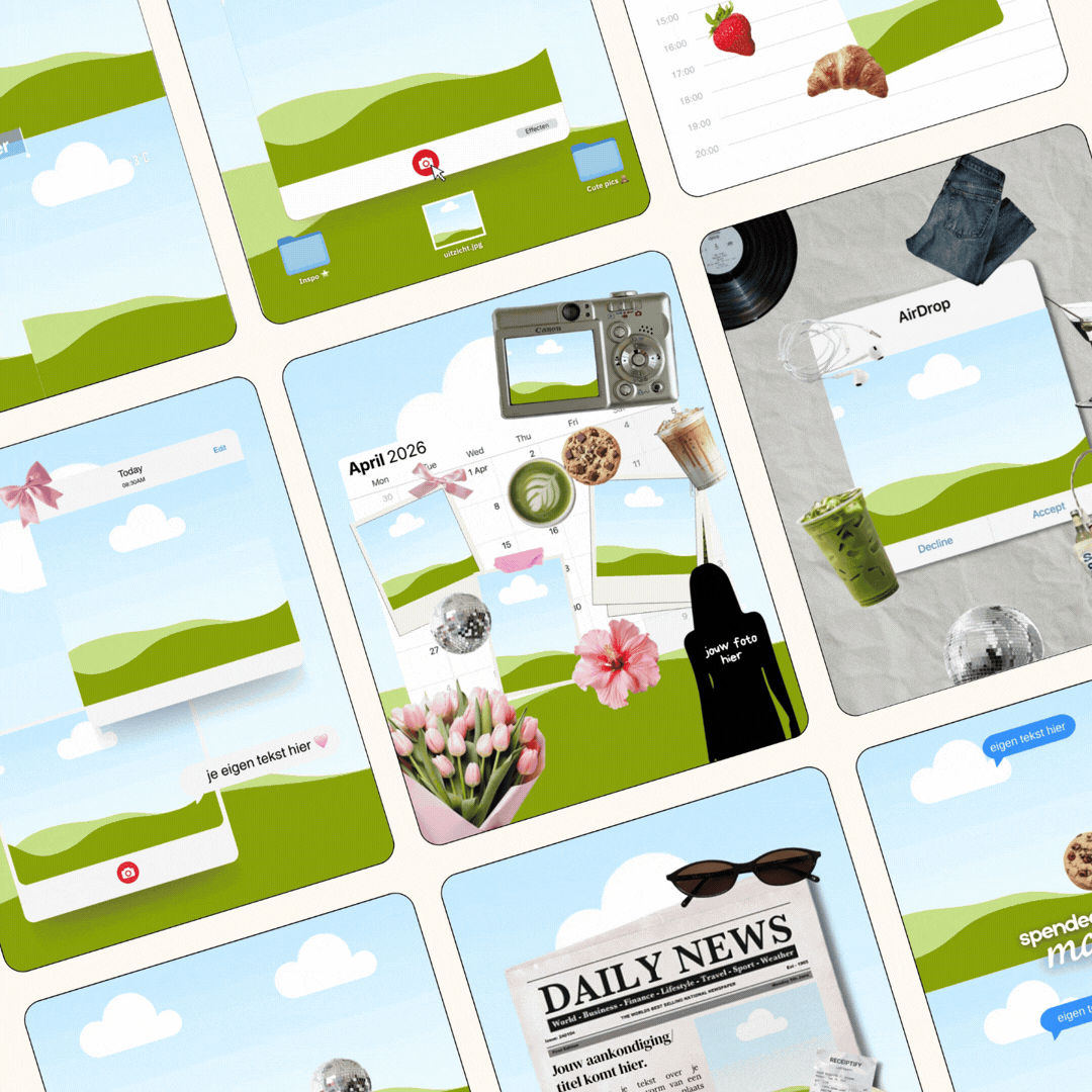 40 trendy iOS/ scrapbook Instagram template